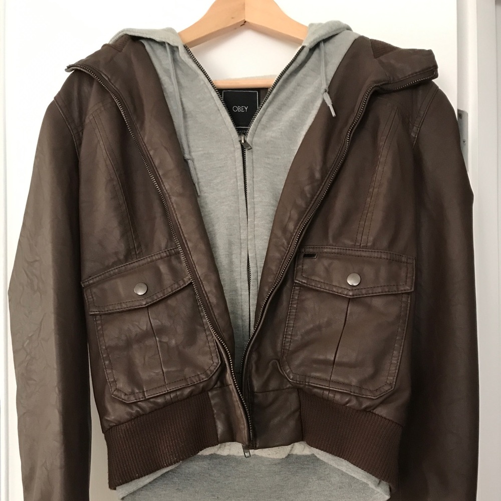 Obey Vegan Leather Jacket